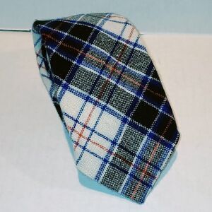 Vintage Alderman Reed Plaid Wool Neck Tie-Designer Collection-Prep-Classic